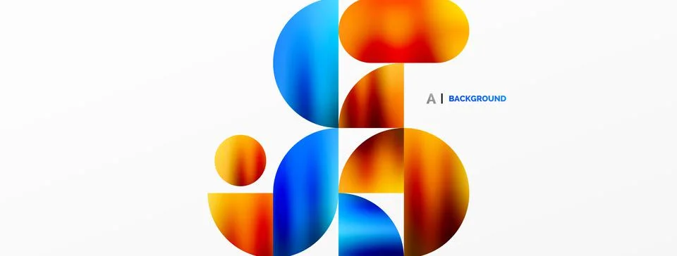 Digital web futuristic template. Circle composition abstract background. Vector Illustrazione stock