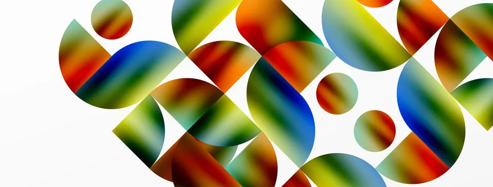 Digital web futuristic template. Circle composition abstract background. Vector Stock Illustration