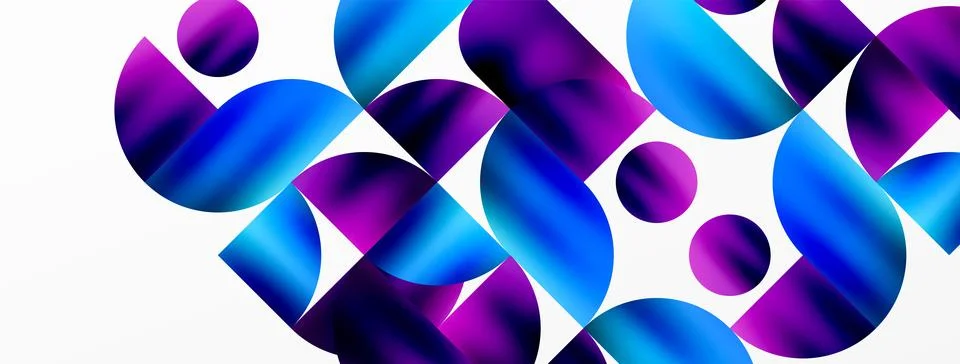 Digital web futuristic template. Circle composition abstract background. Vector Stock Illustration