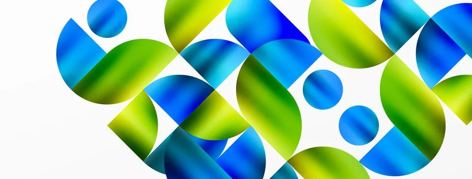 Digital web futuristic template. Circle composition abstract background. Vector Illustrazione stock