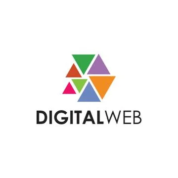Digital Web Logo Abstract and Templates Stock Illustration