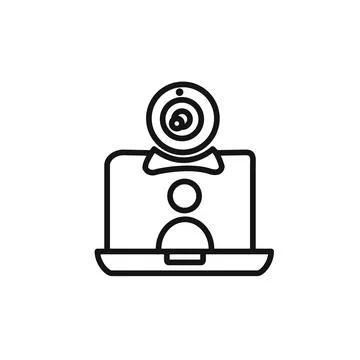 Digital Webcam icon vector set collection for web Illustrazione stock