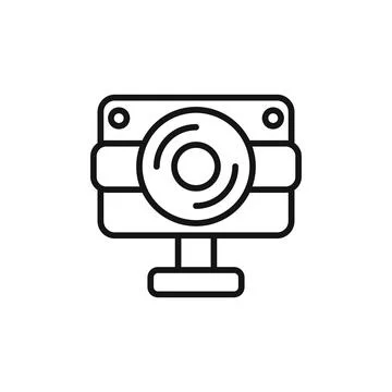 Digital Webcam logo sign vector outline Illustrazione stock