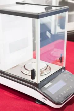 Digital weight scale for lab Stock Photos