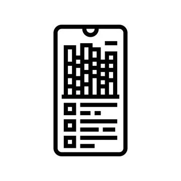 Digital well being dashboard tech line icon vector illustration Stock Illustration
