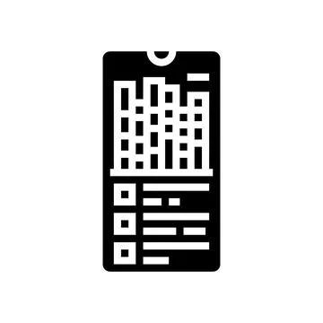 Digital well being dashboard tech glyph icon vector illustration Stock Illustration