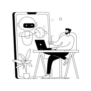 Digital wellbeing abstract concept vector illustration. Stock Illustration