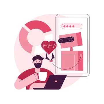 Digital wellbeing abstract concept vector illustration. Stock Illustration