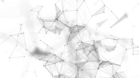 Digital white background with dots and lines. Network connection structure. Stock Footage 154296388