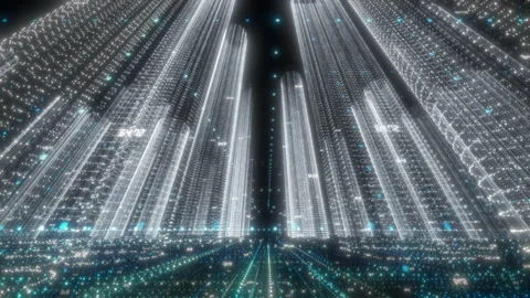 Digital White City Stock Footage 279911660