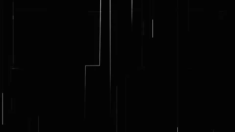 Digital White Lines Animation on Black Background, Minimal Tech Data Overlay 스톡 동영상 345579949