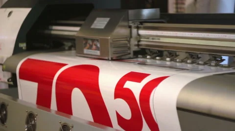 Digital wide format printing Video stock 48226883