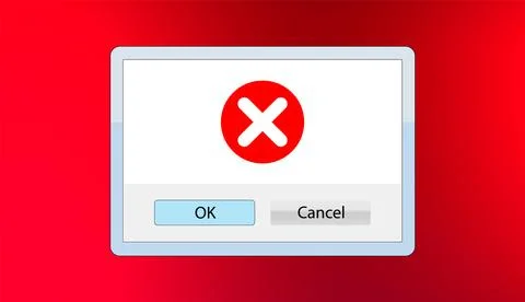 Digital Window with Warning Message. You Have been Hacked User Interface Stock Illustration