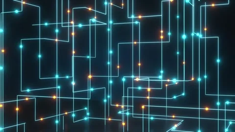 Digital wire frame, glowing data points, network, connected, process, system. Stock Footage 324862030