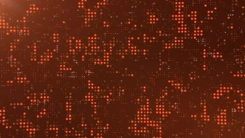Digital Wire Frame Orange Loop Background Stock Footage 274420963