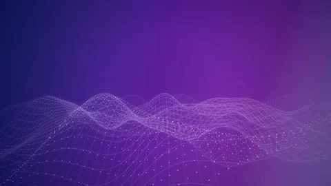 A digital wireframe mesh undulating in a seamless loop Stock Footage 341274632