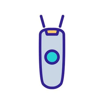 Digital wireless barcode scanner icon vector outline illustration Stockillustratie