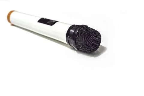 Digital wireless Microphone isolated on white background Stock Photos