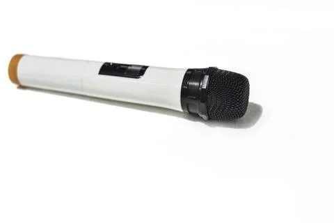 Digital wireless Microphone isolated on white background Stock Photos