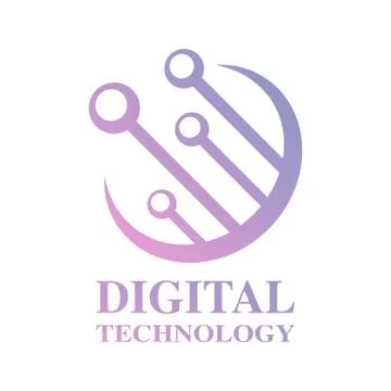 Digital Word Logo. Digital Technology Logotype Stock-Illustration