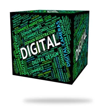 Digital Word Represents High Tec And Computer Stock-Illustration