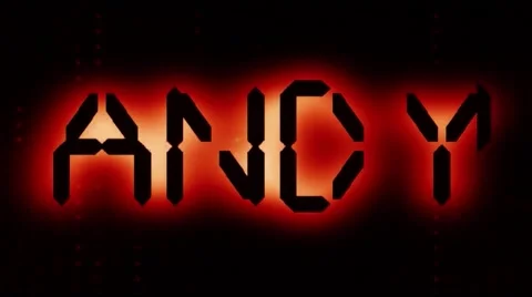 Digital words vj loop Video stock 65824432