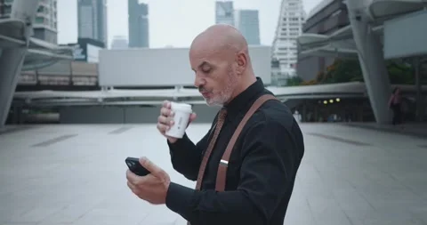 Digital work man online discussions business partners mobile phone online Stock Footage 274216210