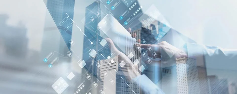 Digital Workflow and Task Management System. Stock-Fotos