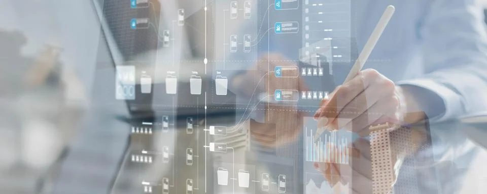 Digital Workflow and Task Management System. Stock Photos