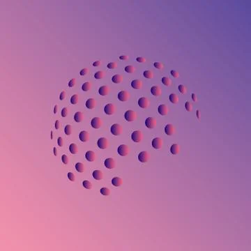 Digital world, abstract vector symbol, technology concept. Logotype 스톡 일러스트