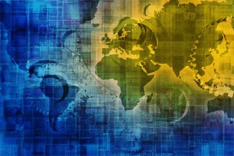Digital World Background イラスト素材