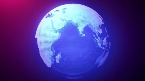 Digital World Binary Protection Concept Video stock 122211521