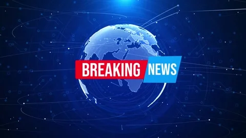 Digital world breaking news Studio Global earth map Background. news Studio Back Stock Footage 311808057