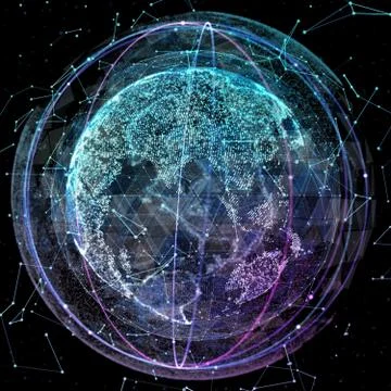 Digital World. Computer graphics made. イラスト素材