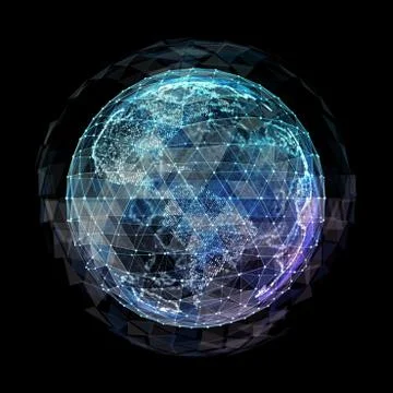 Digital World. Computer graphics made. 스톡 일러스트