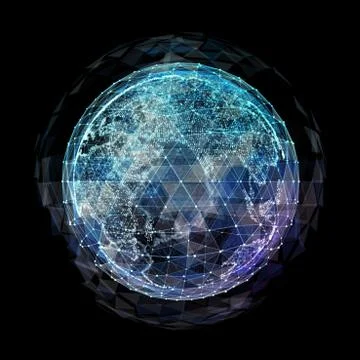 Digital World. Computer graphics made. 스톡 일러스트