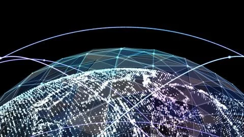 Digital World. Computer graphics made. Stock Illustration