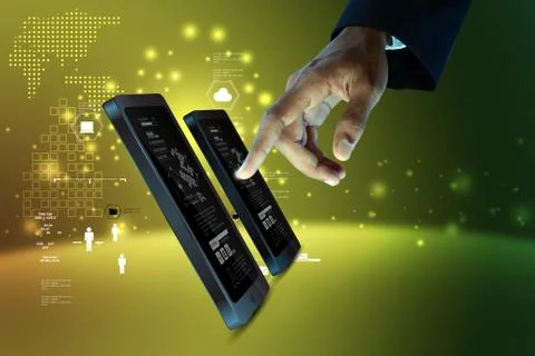 Digital world concept Illustrazione stock