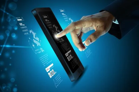 Digital world concept Stock Illustration