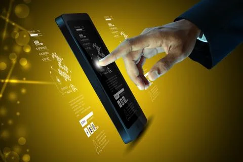 Digital world concept Illustrazione stock