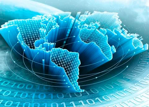 Digital world, conceptual artwork Illustrazione stock