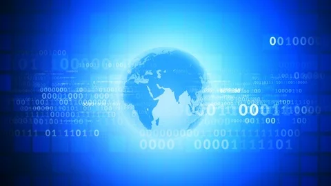 Digital world data background Stock Footage 99072307
