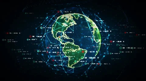 Digital World Data Color Stock Footage 50563139