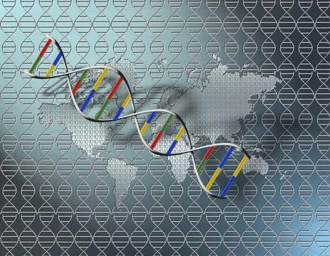 Digital World DNA Illustrazione stock