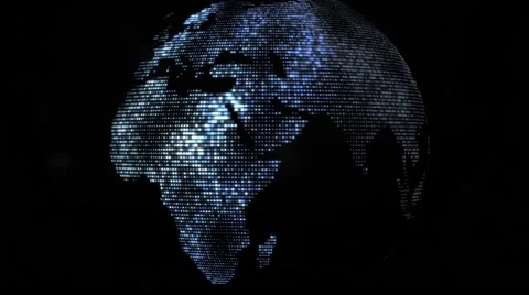 Digital world globe Stock Footage 62782015