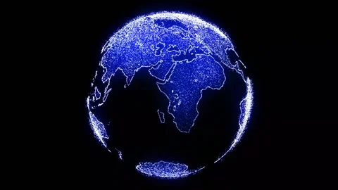 Digital world globe Stock Footage 201736998