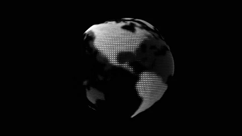 Digital World Globe Hologram Video stock 85536229