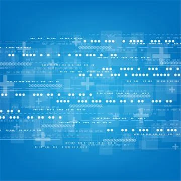 The digital world has a wealth of information and complex systems. Stock Illustration
