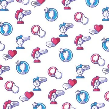 Digital world icons pattern in white background Stock Illustration