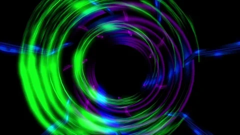 A Digital World: Illuminated Tunnel Stock Footage 74631367